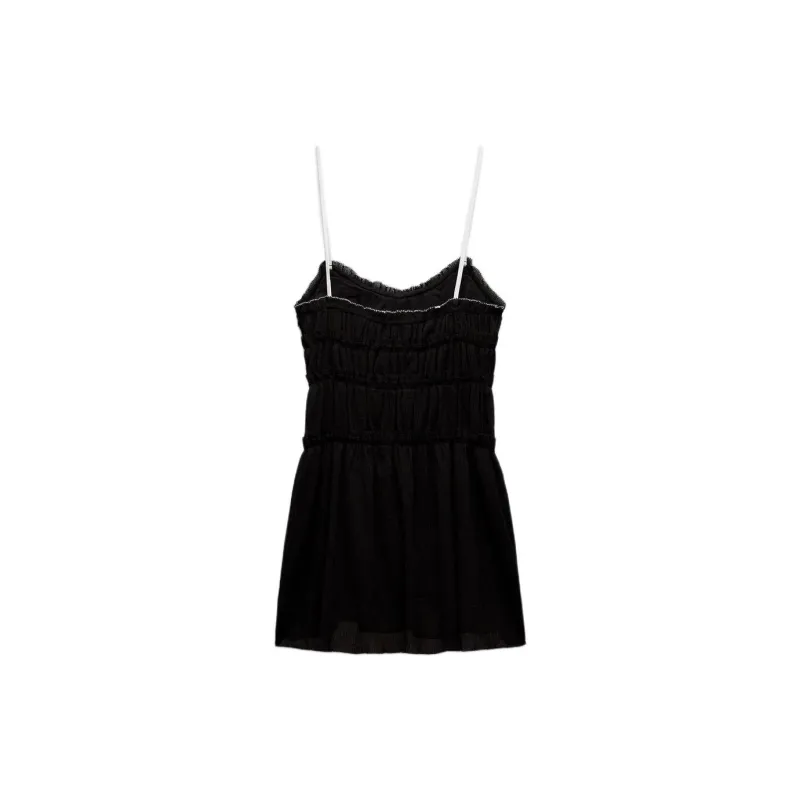 ZARA Slip Dresses Women's Black-1