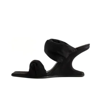 RICK OWENS Cantilever 8 110mm Twisted Suede Mules
