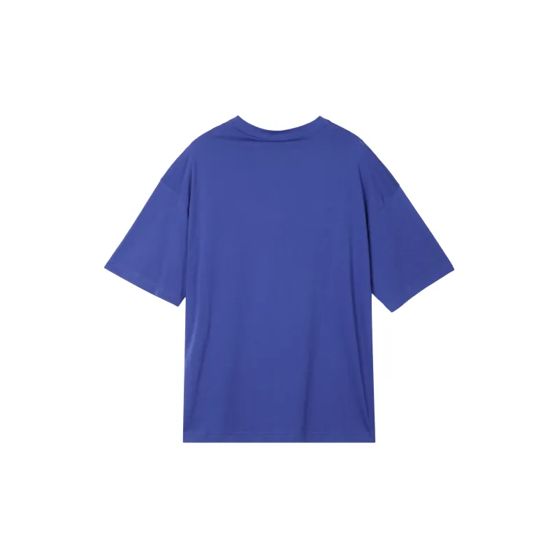 Nike Drop Shoulder Sleeve T Shirt Women's Fitness Blue-1