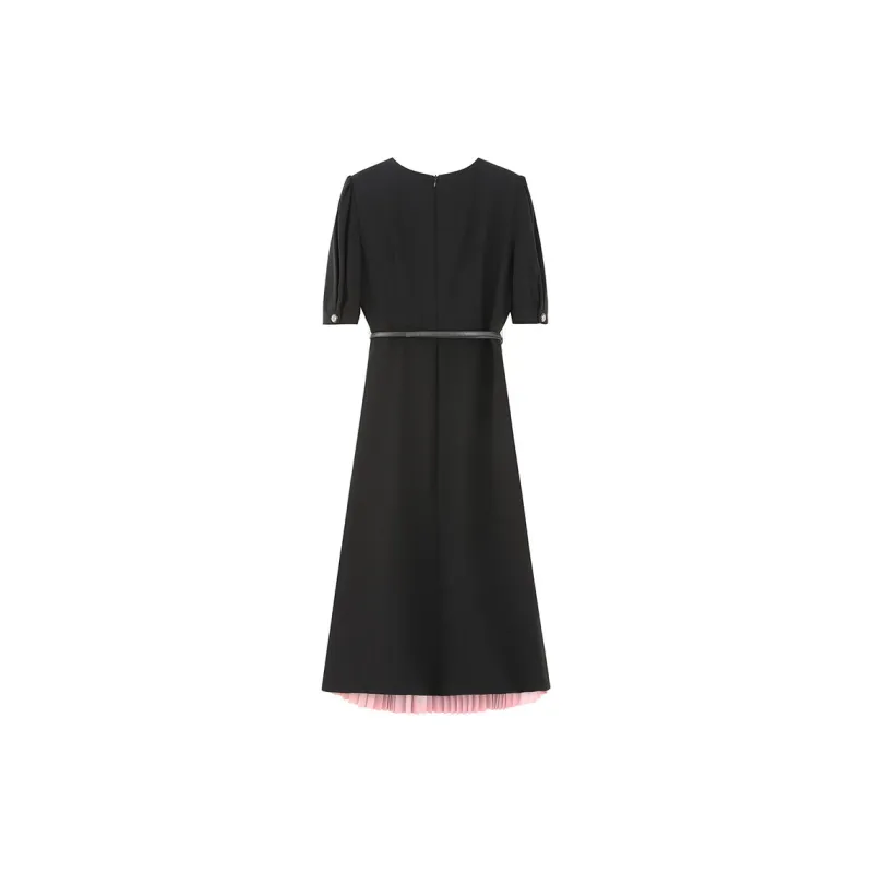 NINE WEST Short Sleeved Dress Women's Black-1