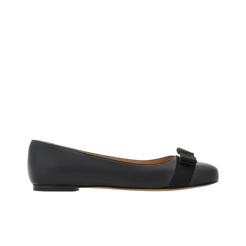 FERRAGAMO Varina Casual Single Shoes Women's Black-1