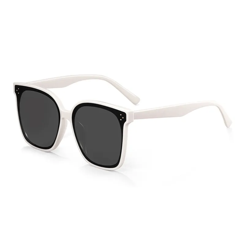 Sha Lehua TR/Memory Plastic Irregular Shape Sunglasses Unisex Black, White-3