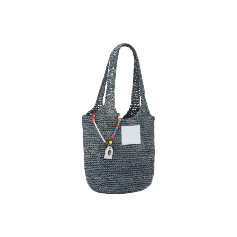 Kurt Geiger London Raffia Hobo Bag Handbag Shoulder Bag Women's Blue Gray-1