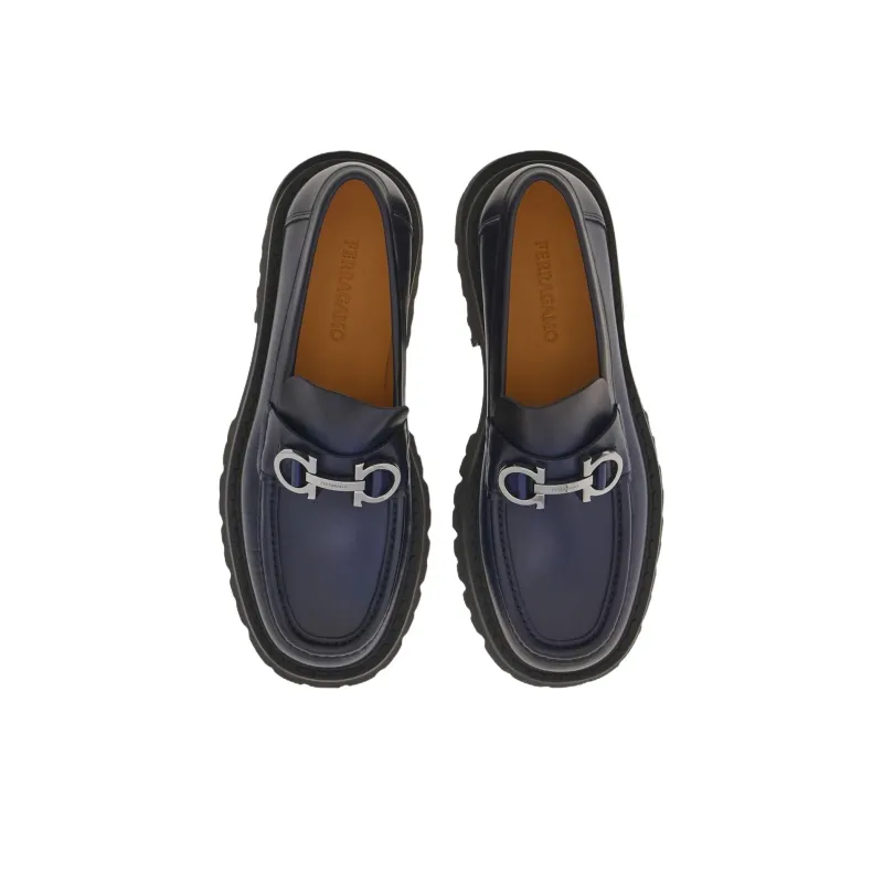 Ferragamo Loafers Men Blue-3