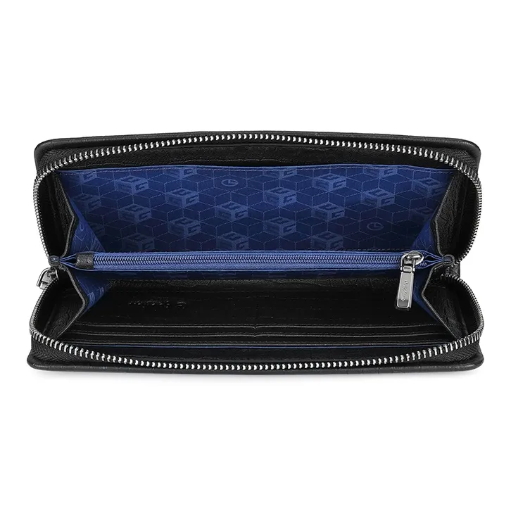 GOLDLION Sheepskin Wallet Men's Black-4