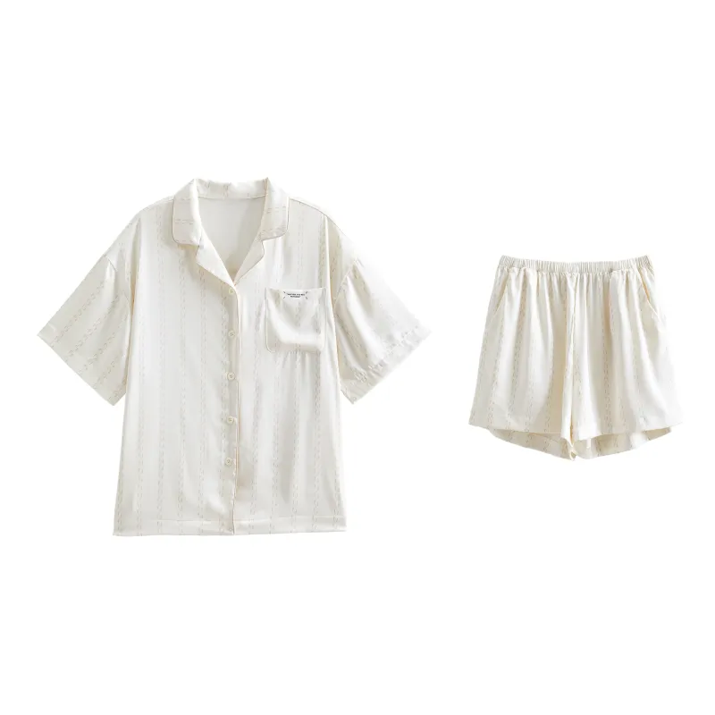 Song Qianya Pajama Set Women's White-0