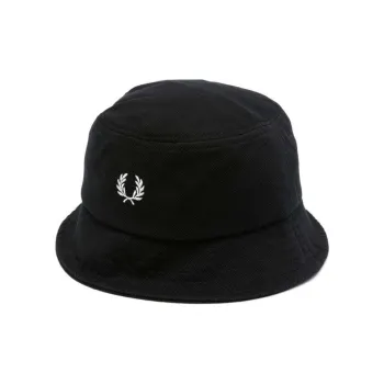 FRED PERRY Logo embroidered Cotton Bucket Hat