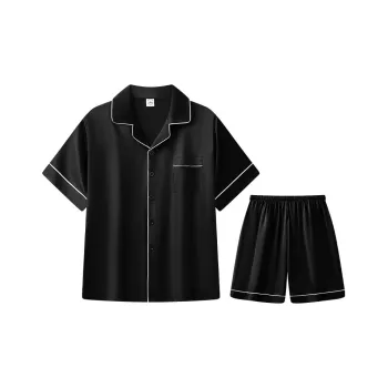 Qiao Ni Tong Pajama Set Men's High-End Black