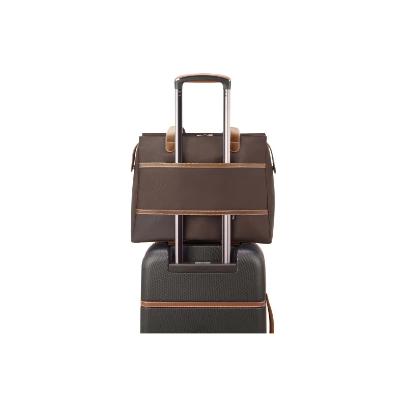 DELSEY Recycled Polyester Handbag, Shoulder Bag Unisex Brown-1