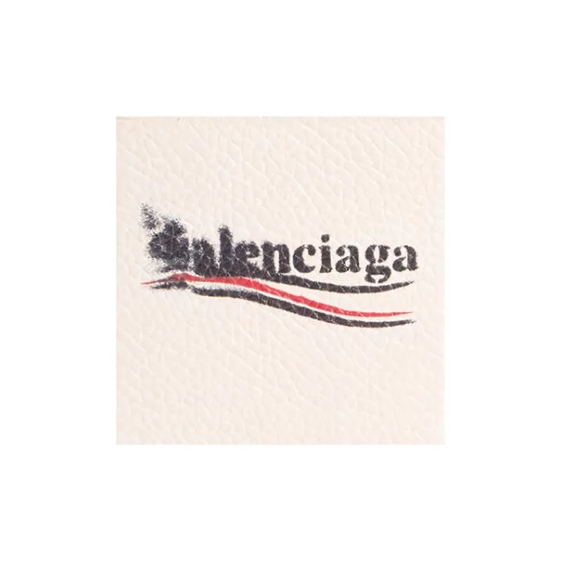 Balenciaga Cash Grained Cow Leather Card Holder Men's Light Beige-4