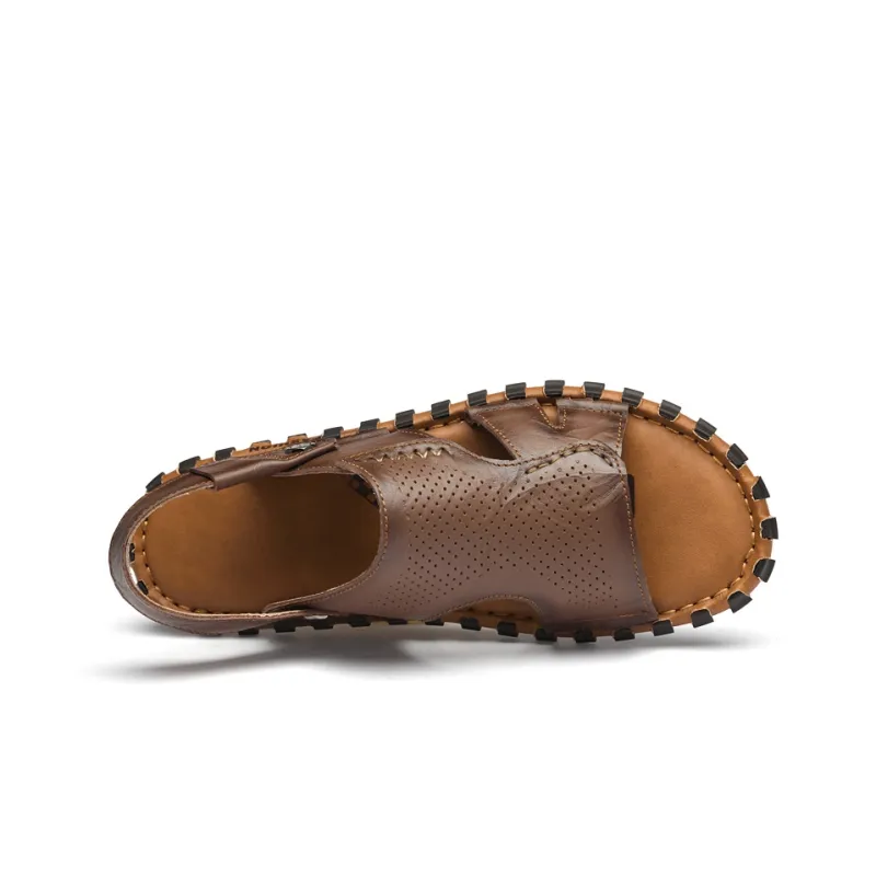 XIMO BULL Beach Sandals Men Khaki/Dark Brown-7