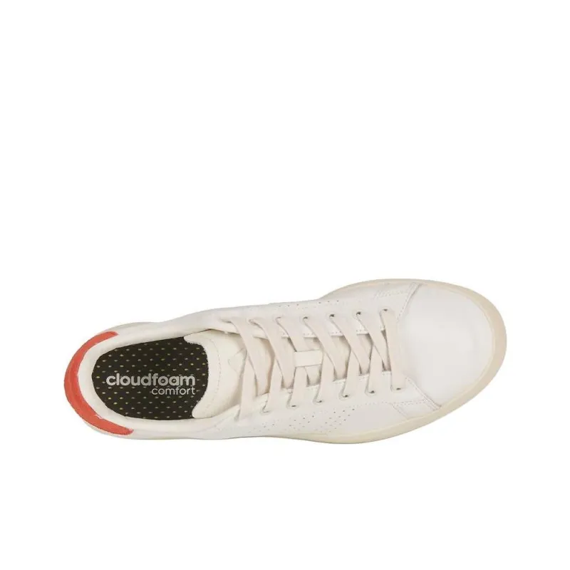 Adidas ADVANTAGE PREMIUM Durable Breathable Low Top Skateboard Shoes Men's White Orange-4