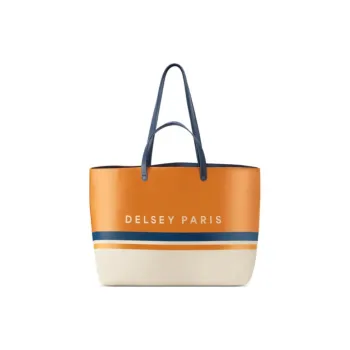 DELSEY PVC With Leather Handbag Unisex Orange