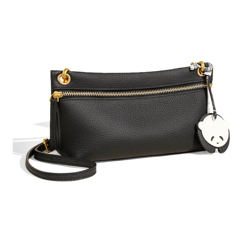 COMELY Cow Leather Bonded Synthetic Leather Shoulder Bag Crossbody Bag Small Size Women's Gray/Black-8