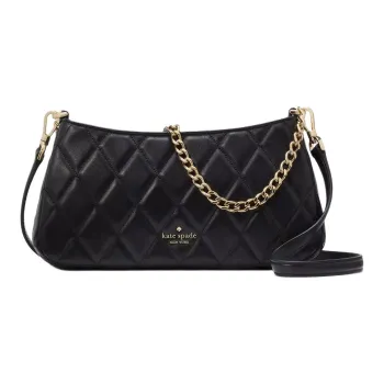 Kate Spade Leather Shoulder Bag Crossbody Bag Women's Black