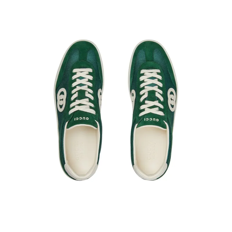 GUCCI G74 'Interlocking G Green Suede'-3
