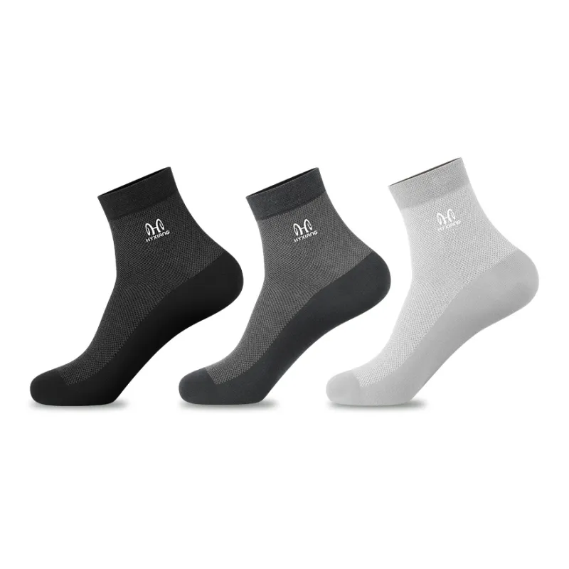 H YXIANG Mid Calf Socks Men's 3 Pack-1