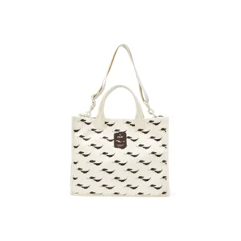 XTEP Canvas Bag, One Shoulder Handbag Regular Unisex Beige Brown