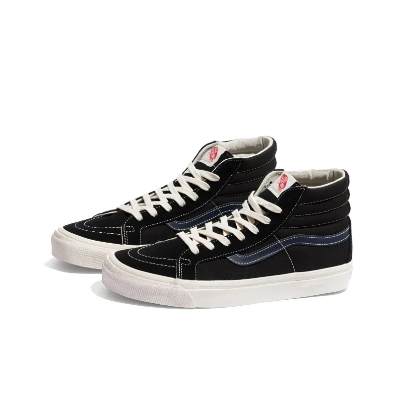 Vans Sk8 Hi Lx Suede Canvas 'Black Dress Blue'-2