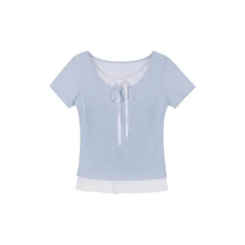 HUINIAN T-Shirts Women's Blue