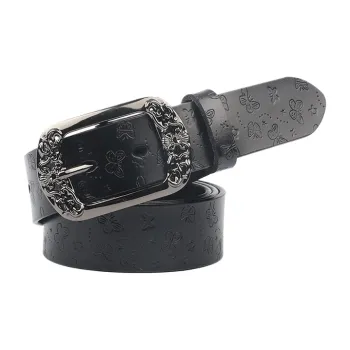 CARTELO Cow Split Leather Belts Women's Width 3.3cm