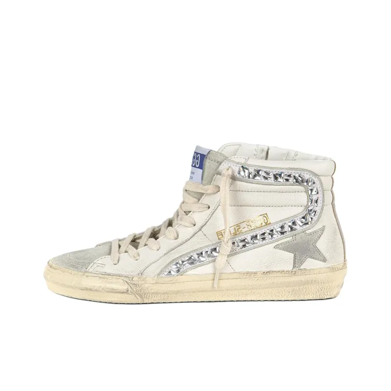 Golden Goose High Top Skateboard Shoes Women's White-0