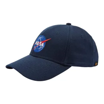 Alpha Industries Cotton Baseball Caps Unisex Dark Blue