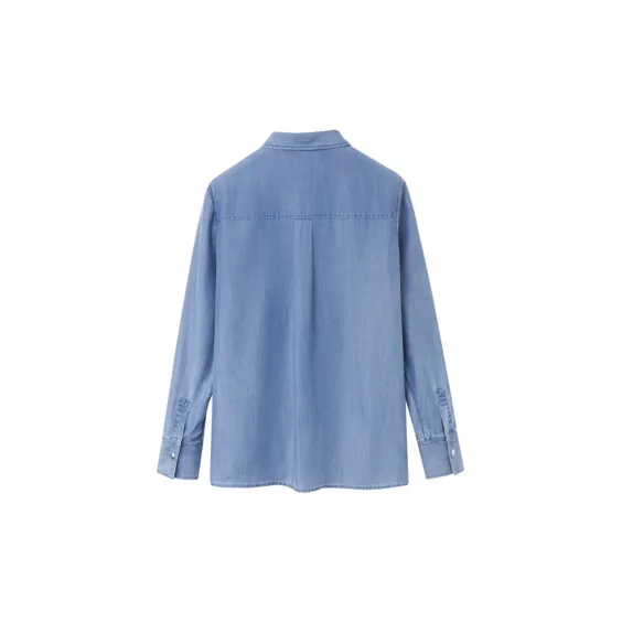 OVV Shirts Women's Light Blue Solid Color 12-1