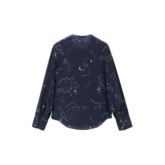 OVV Shirts Women's Navy Blue Pattern 11-1