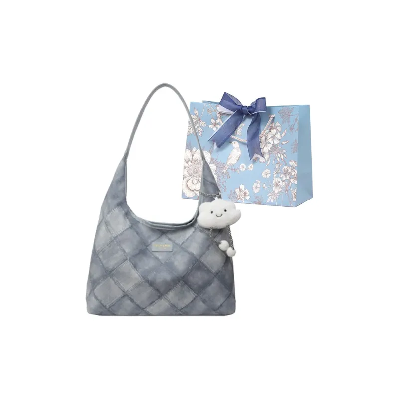 REDOO PU Shoulder Bag Regular Women's White/Blue/Pink/Dark Tea-5
