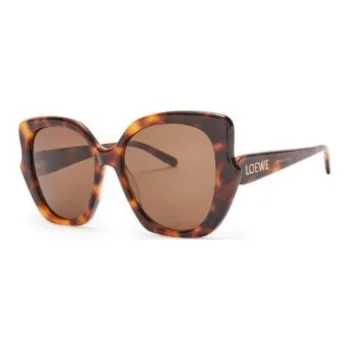 LOEWE Acetate Irregular Shape Sunglasses Women's Tortoiseshell