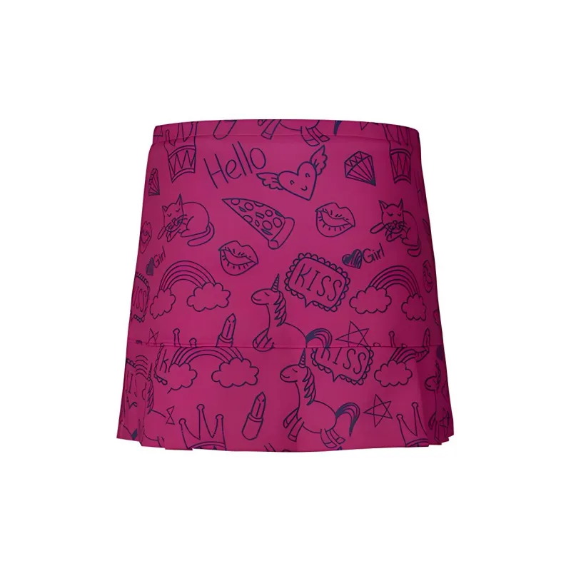 CORALIAN Casual Short Skirts Women's Dark Pink-1