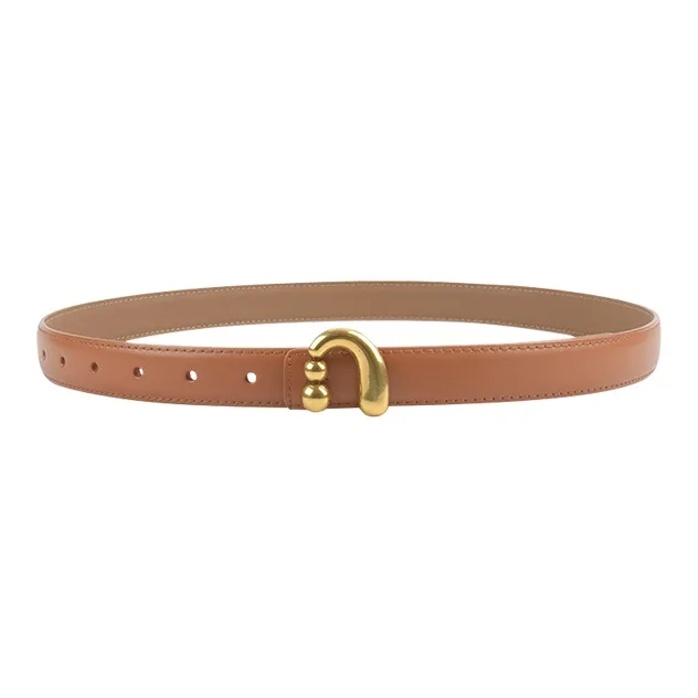 YUZHAOLIN Skirt Business Suit Jeans Versatile Minimalist Style Belt Leather Belts Women's-0