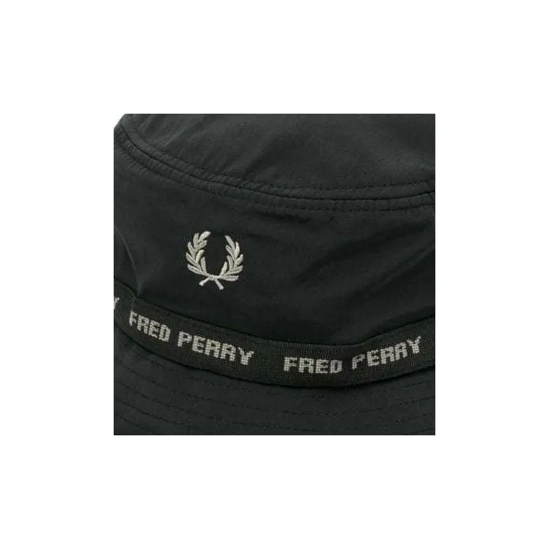 FRED PERRY Cotton Bucket Hats Men's Black-2