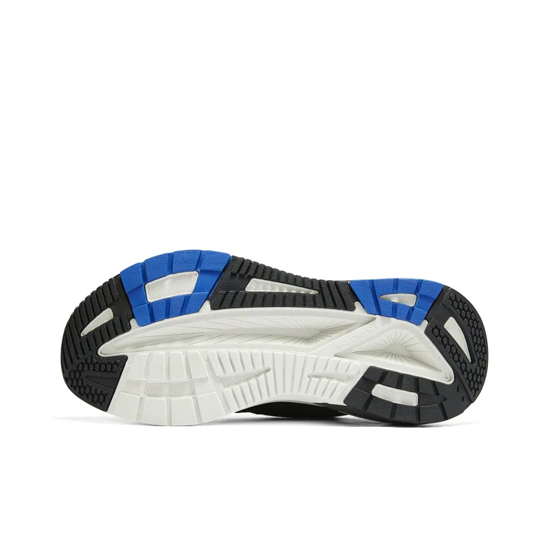 Skechers Cushioning Breathable Rebound Low Top Casual Running Shoes Men's Black Blue-5