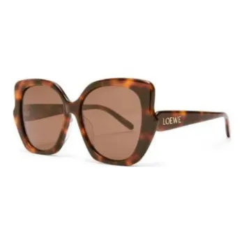 LOEWE Acetate Irregular Shape Sunglasses Women's Tortoiseshell