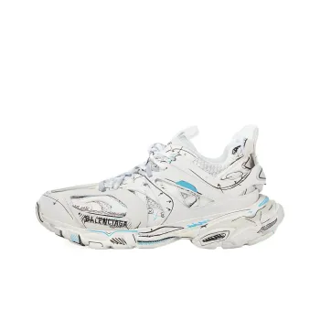 Balenciaga Track 1.0 Sneakers ' White Blue Mesh And Nylon Graffiti' Women's