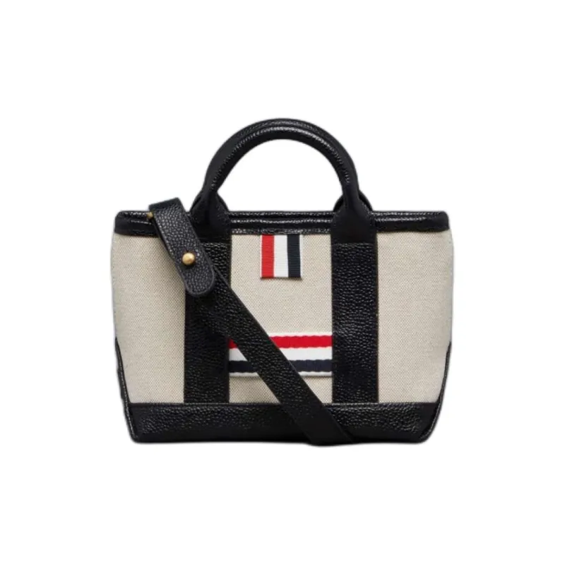 THOM BROWNE Rwb Striped Mini Tote Bag-0