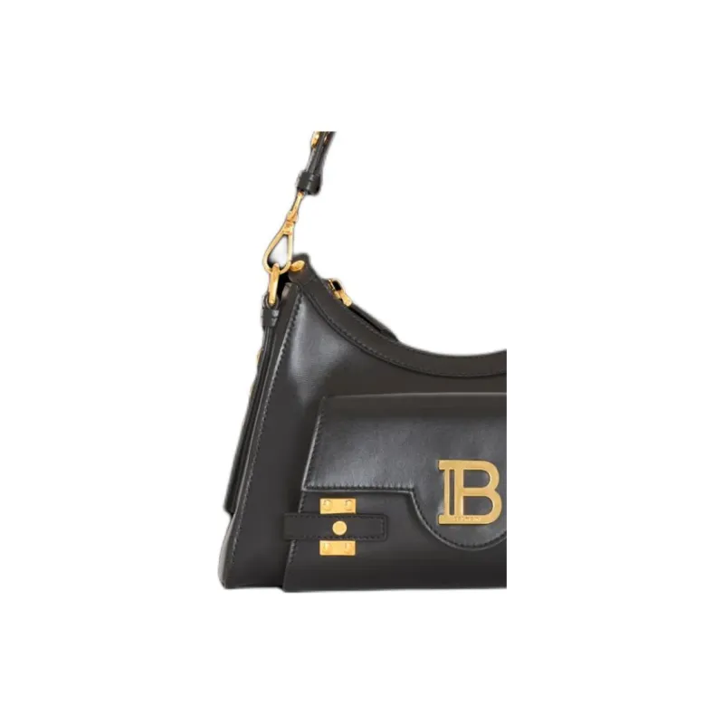 BALMAIN B BUZZ Calfskin Handbag Shoulder Bag Women's Black-3