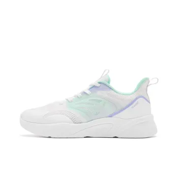 QIAODAN Slip-Resistant Breathable Low-Top Running Shoes Women's White Purple