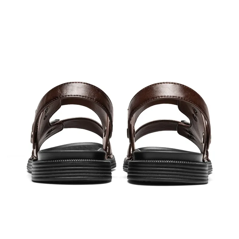 G.N.SHIJIA Beach Sandals Men Black/Brown-4