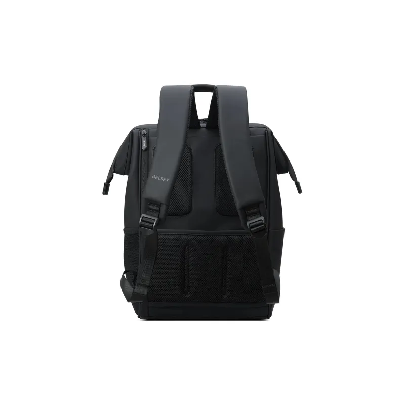 DELSEY PVC Backpack Unisex Black-2