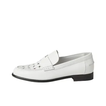 HERMES Kennedy Loafers Women's White