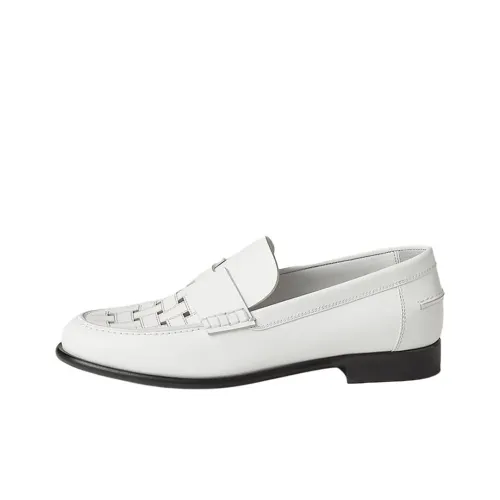 HERMES Kennedy Loafers Women's White