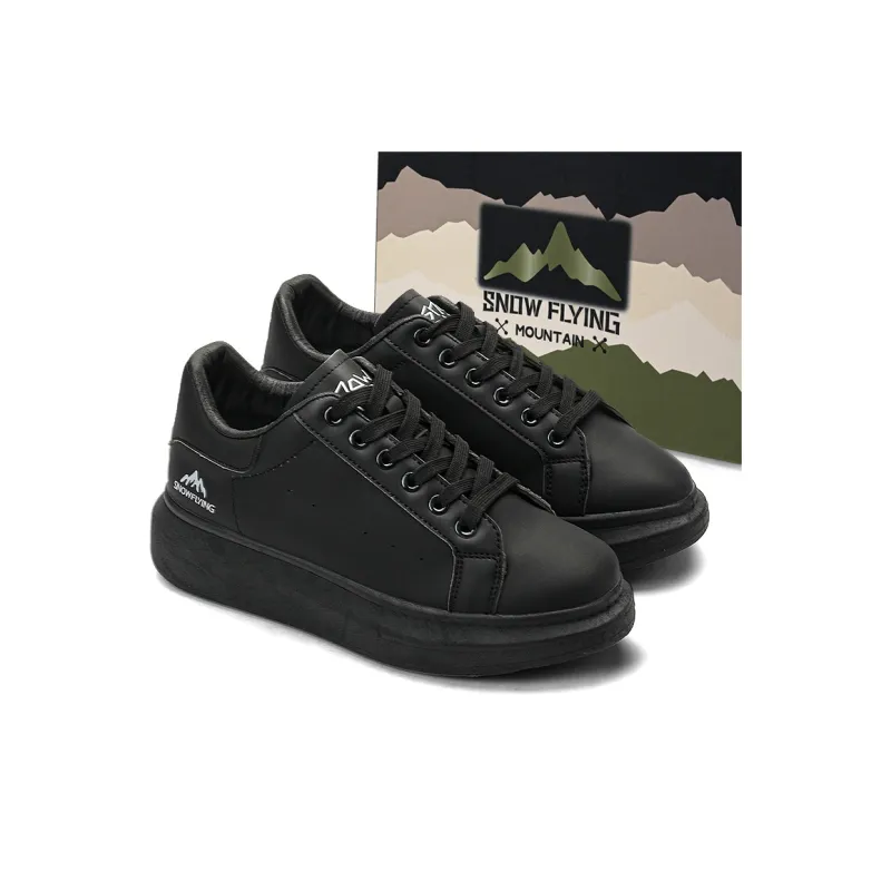 SNOW FLYING Skateboard Shoes Unisex Low Top White/Beige/Black-1