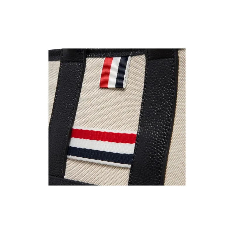 THOM BROWNE Rwb Striped Mini Tote Bag-4