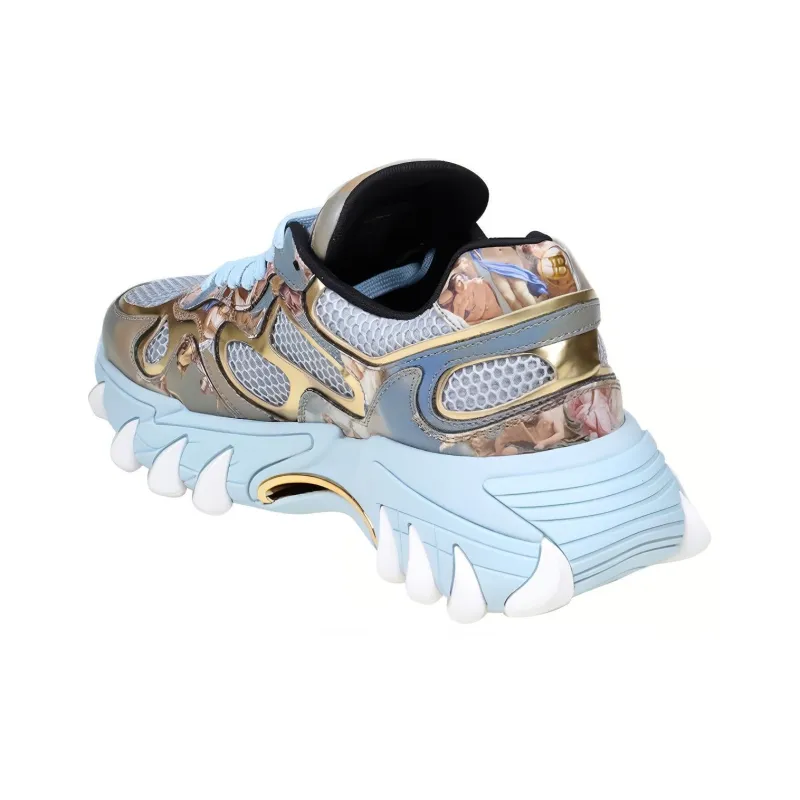 BALMAIN Wear-Resistant Low-Top Sports Lifestyle Casual Shoes Men's Gold-4