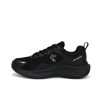 QIAODAN Shock Absorbing, Non Slip, Wear Resistant, Breathable And Lightweight Sprint Running Shoes Men's Black Orange