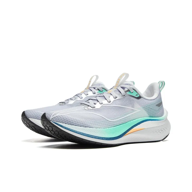 LiNing Red Hare 7 Pro Cushioning Wear-Resistant Rebound Low-Top Running Shoes Women's Purple Smoke Blue-2