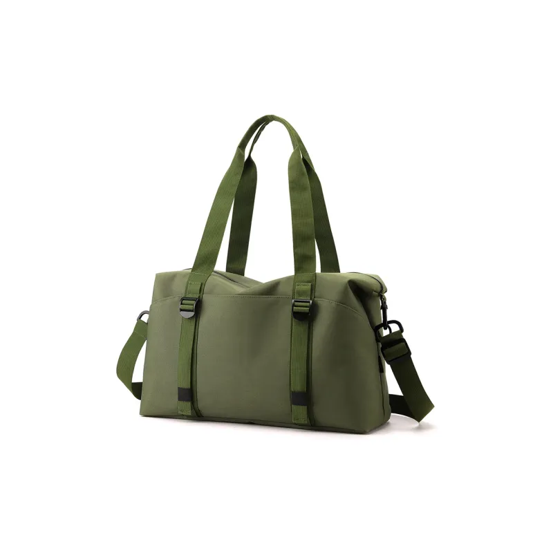 DOSRFINI Nylon Travel Bag Regular Unisex Black/Dark Blue/Green-6